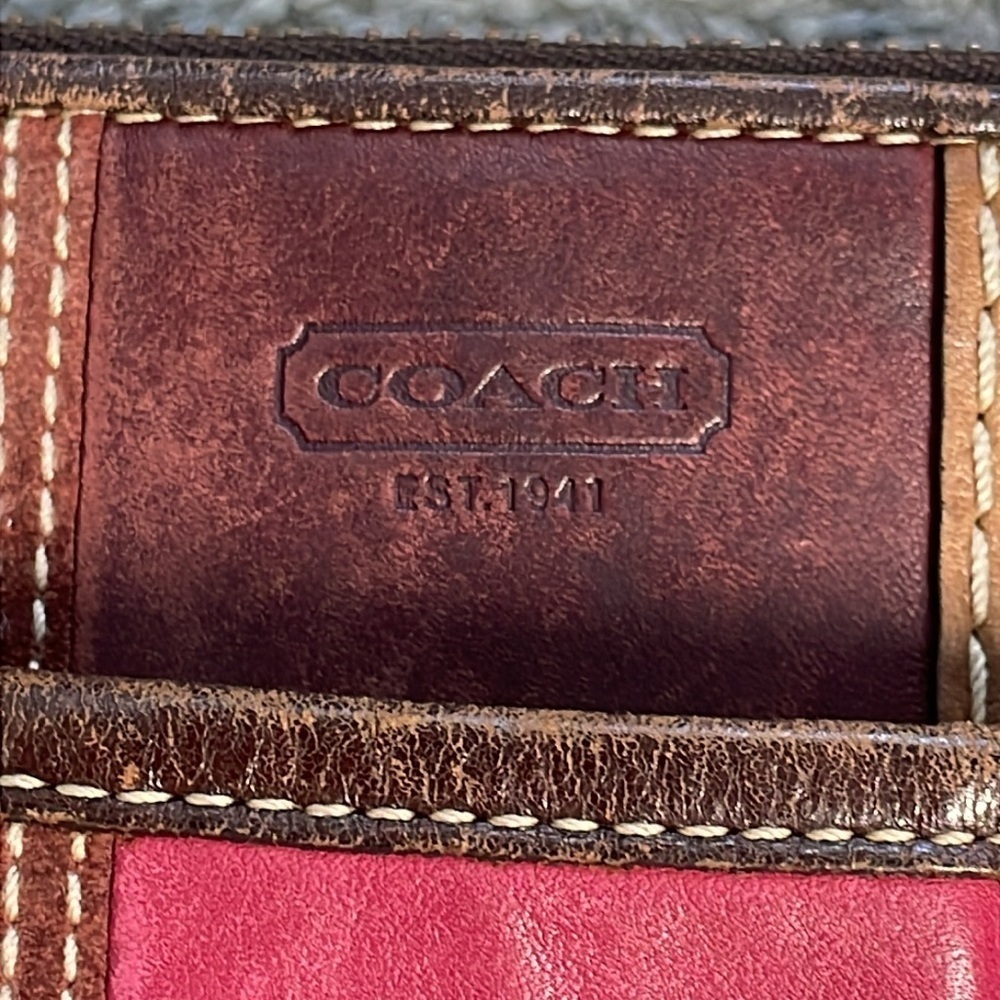 Coach Patchwork Swingpack Flat Crossbody Bag Sued… - image 3